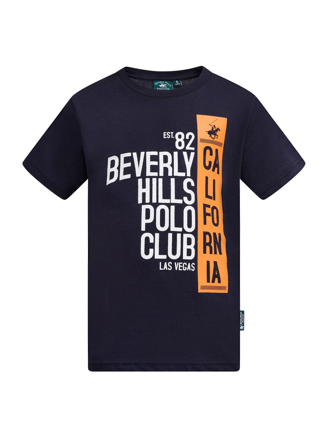 Beverly Hills Polo Club UK-CALIFORNIA BLOCK PRINT T-SHIRT NAVY