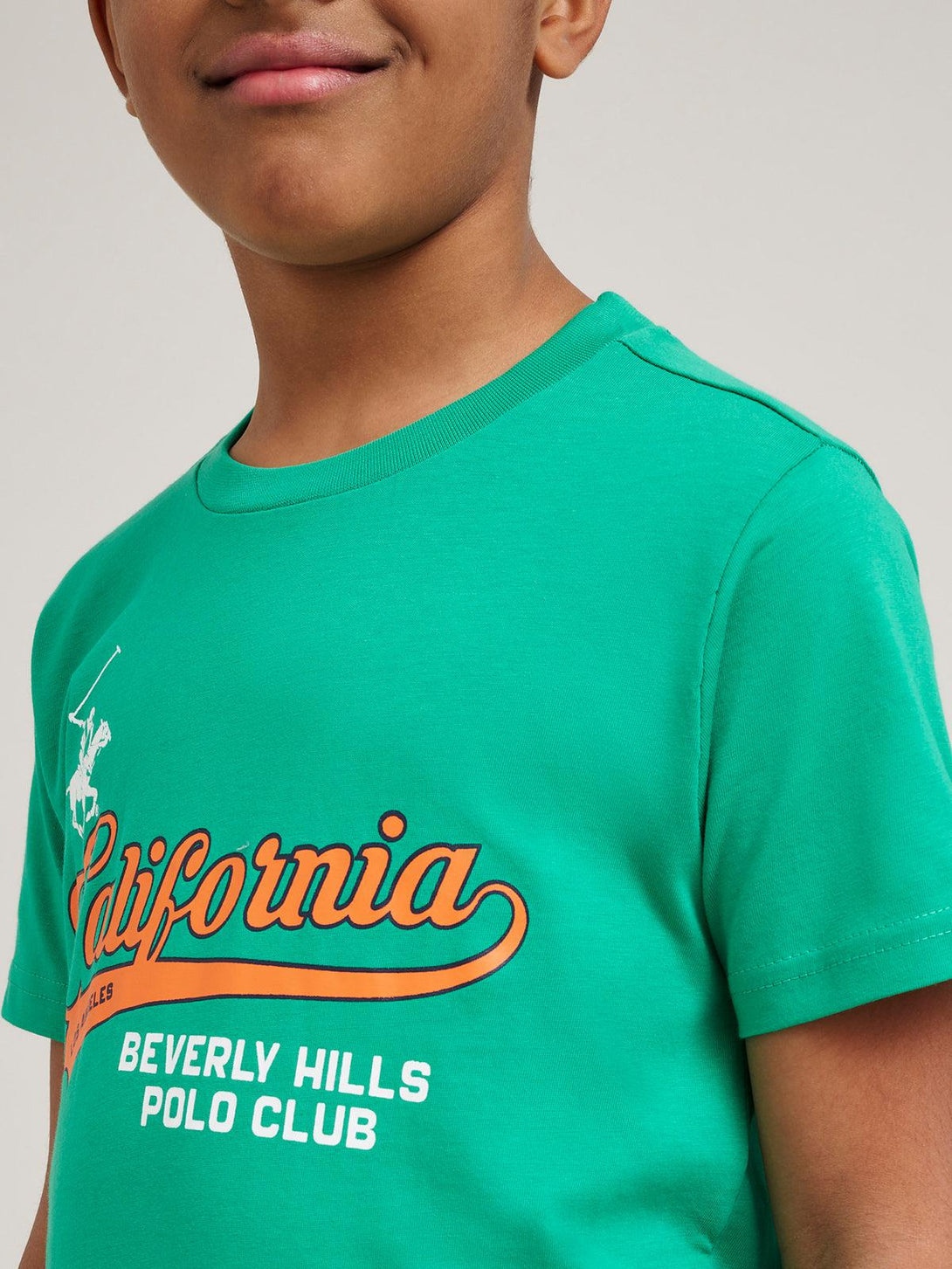 Beverly Hills Polo Club UK-CALIFORNIA SCRIPT LOGO T-SHIRT SEA FOAM GREEN