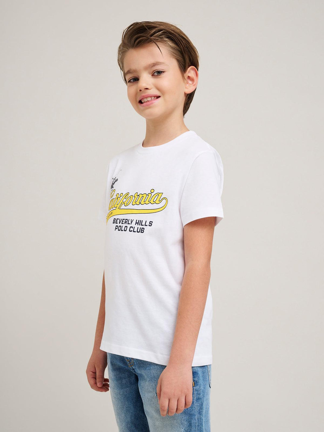 Beverly Hills Polo Club UK-CALIFORNIA SCRIPT LOGO T-SHIRT WHITE