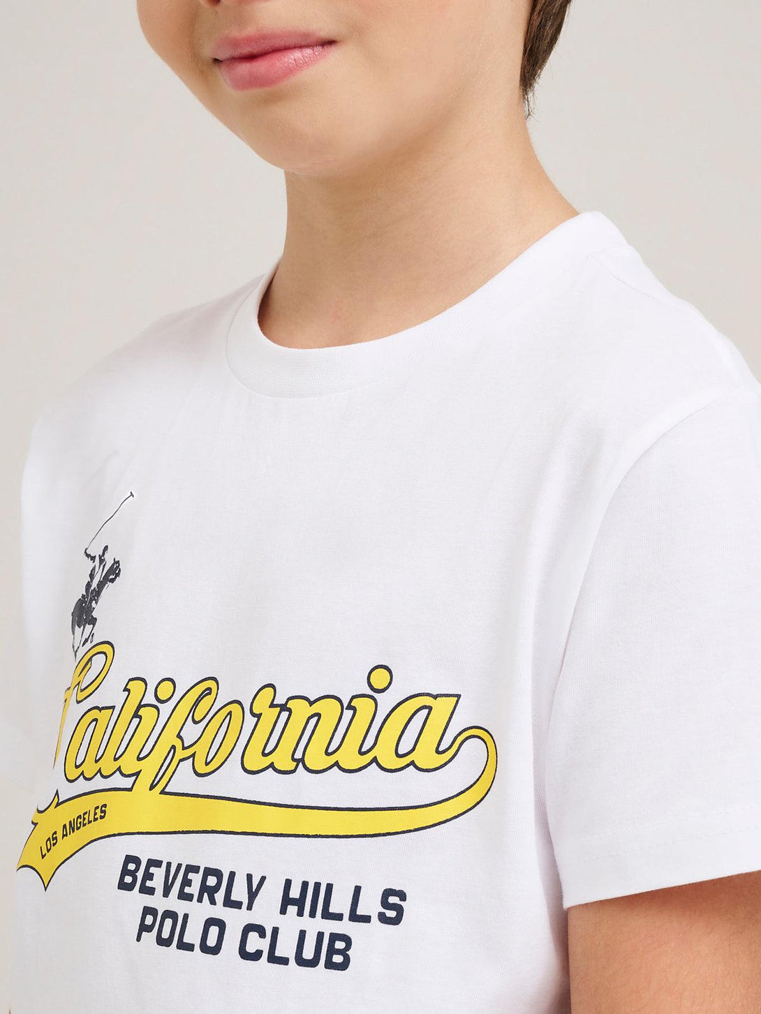 Beverly Hills Polo Club UK-CALIFORNIA SCRIPT LOGO T-SHIRT WHITE