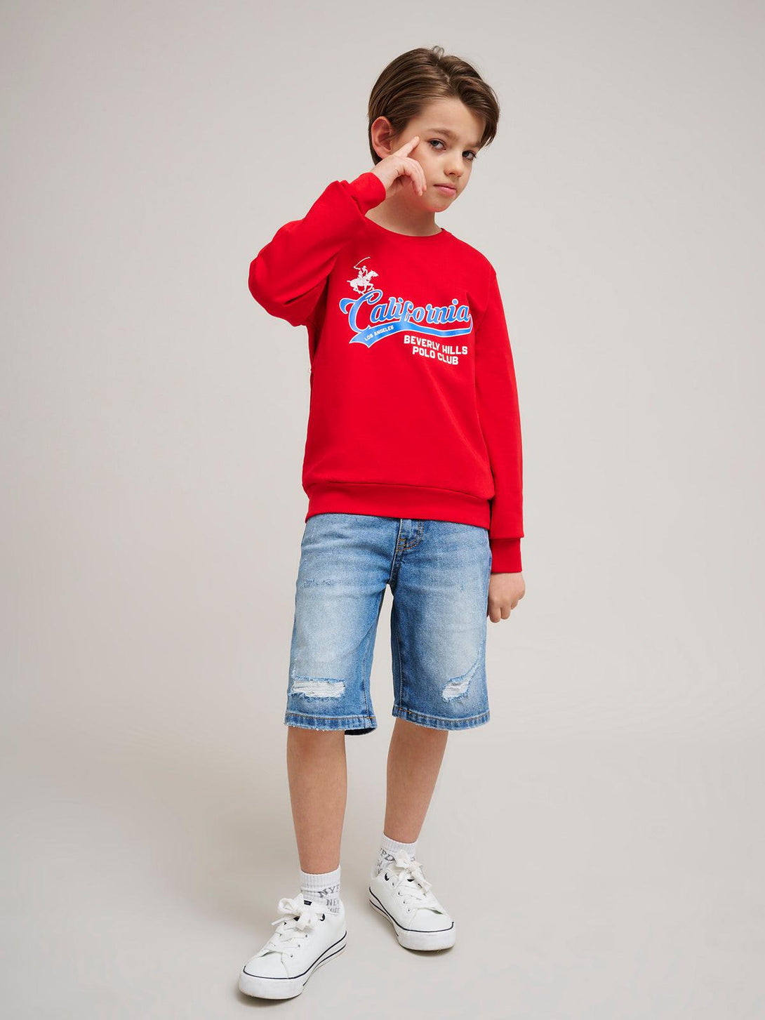 Beverly Hills Polo Club UK-CALIFORNIA SCRIPT SWEATSHIRT RED