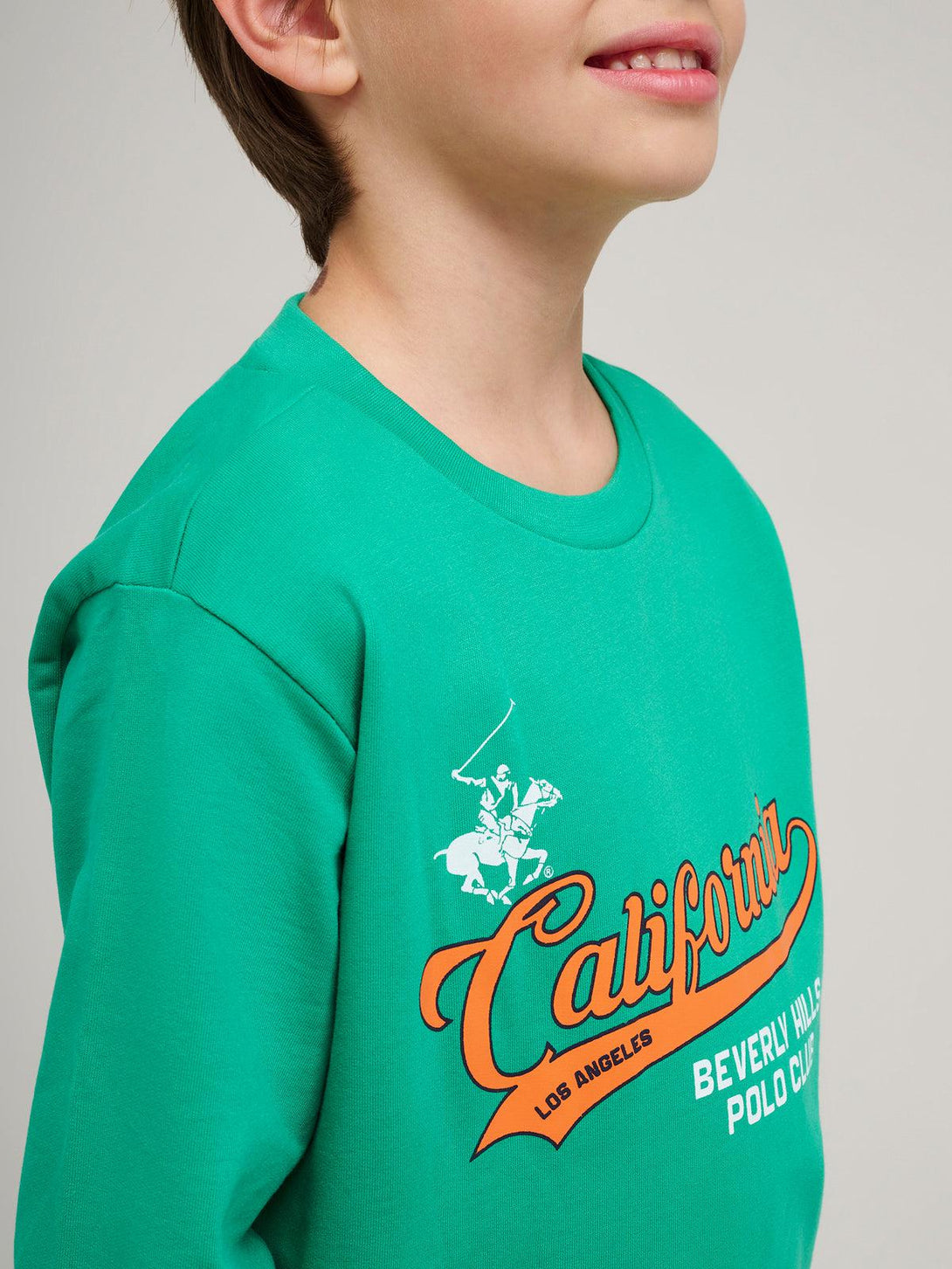 Beverly Hills Polo Club UK-CALIFORNIA SCRIPT SWEATSHIRT SEA FOAM GREEN