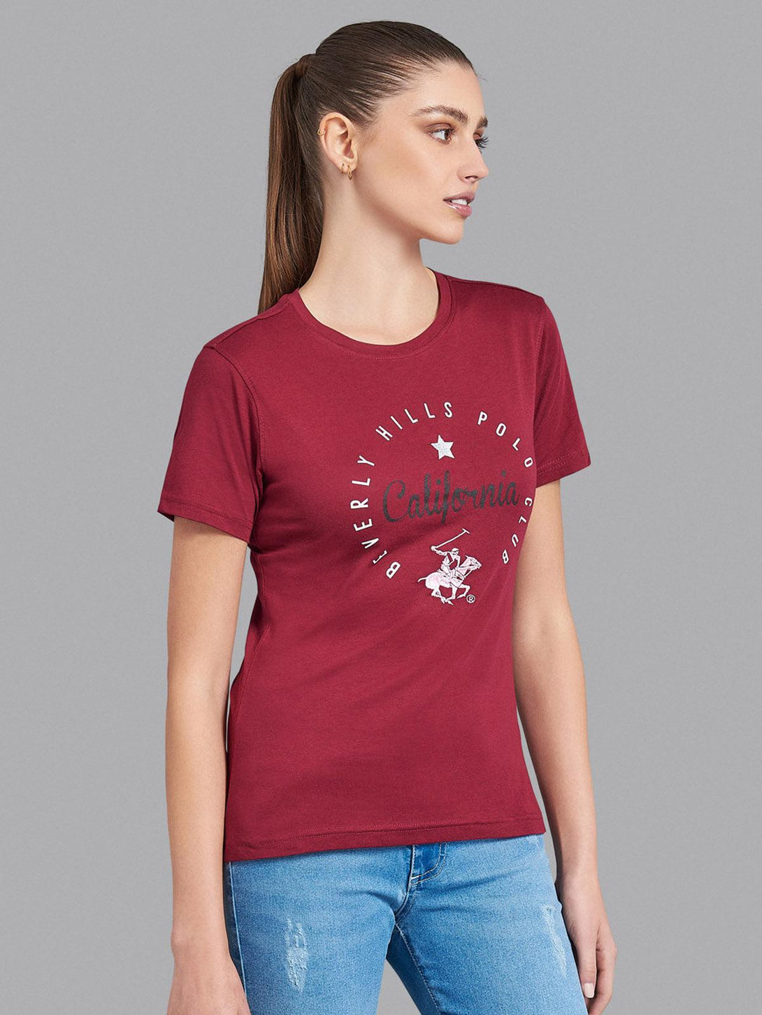 Beverly Hills Polo Club UK-CALIFORNIA T-SHIRT SANGRIA