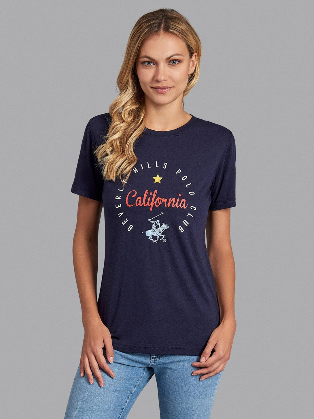 Beverly Hills Polo Club UK-CALIFORNIA T-SHIRT TRUE NAVY