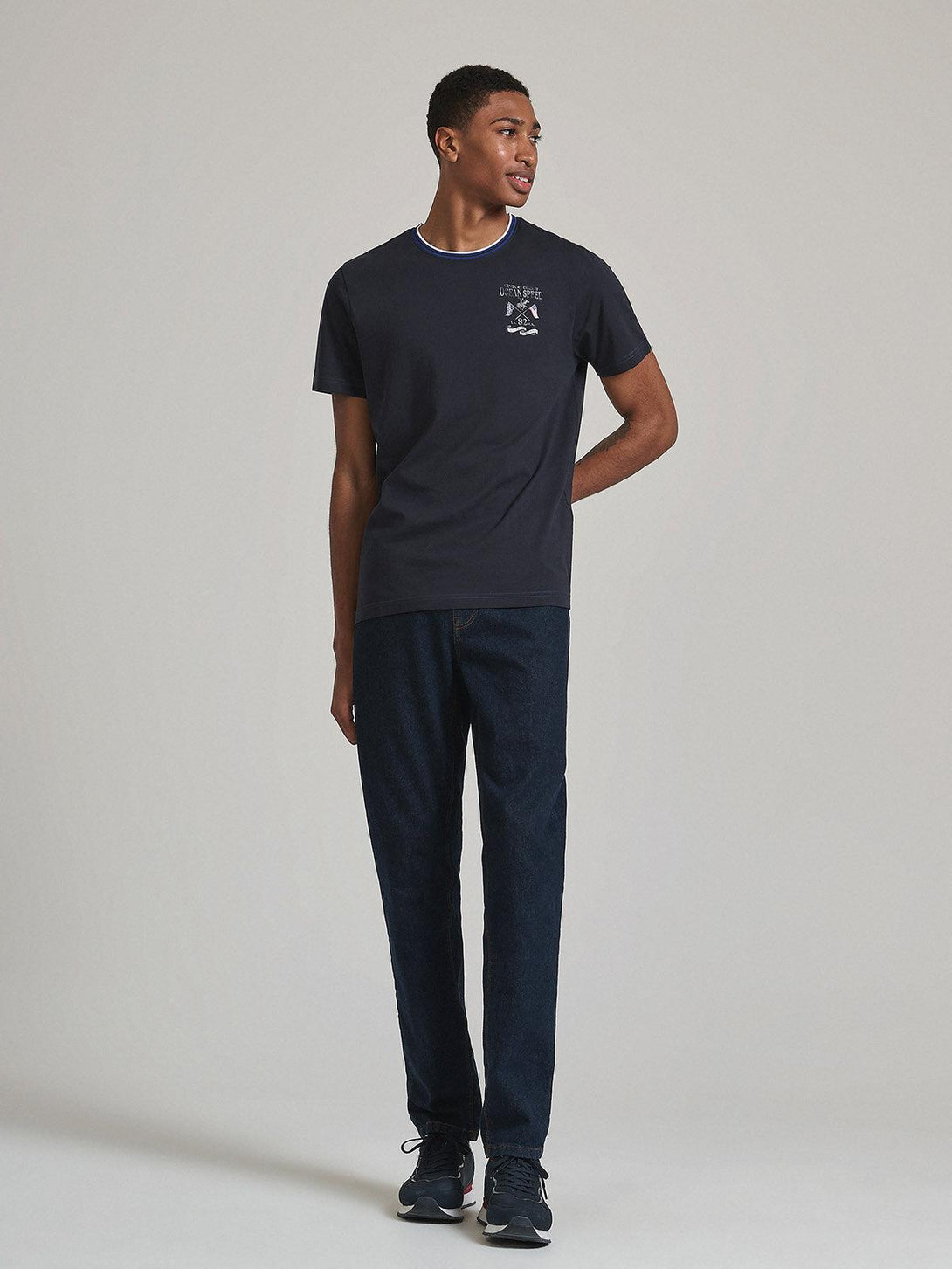 Beverly Hills Polo Club UK-CENTURY CIRCUIT T-SHIRT NAVY