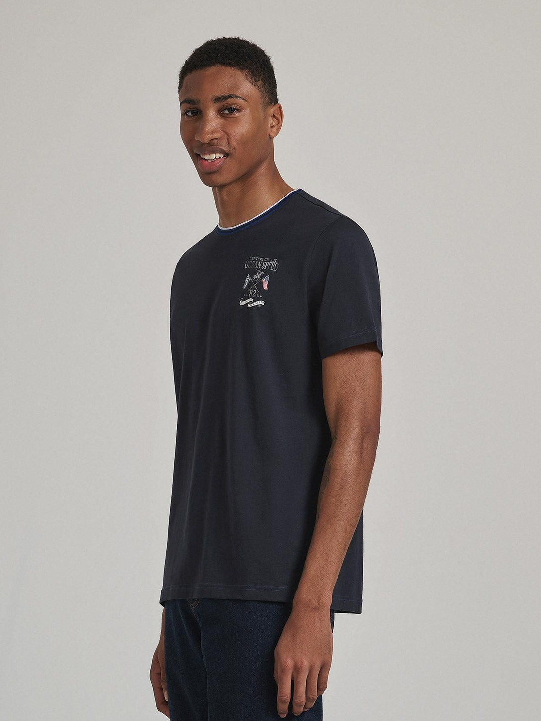 Beverly Hills Polo Club UK-CENTURY CIRCUIT T-SHIRT NAVY