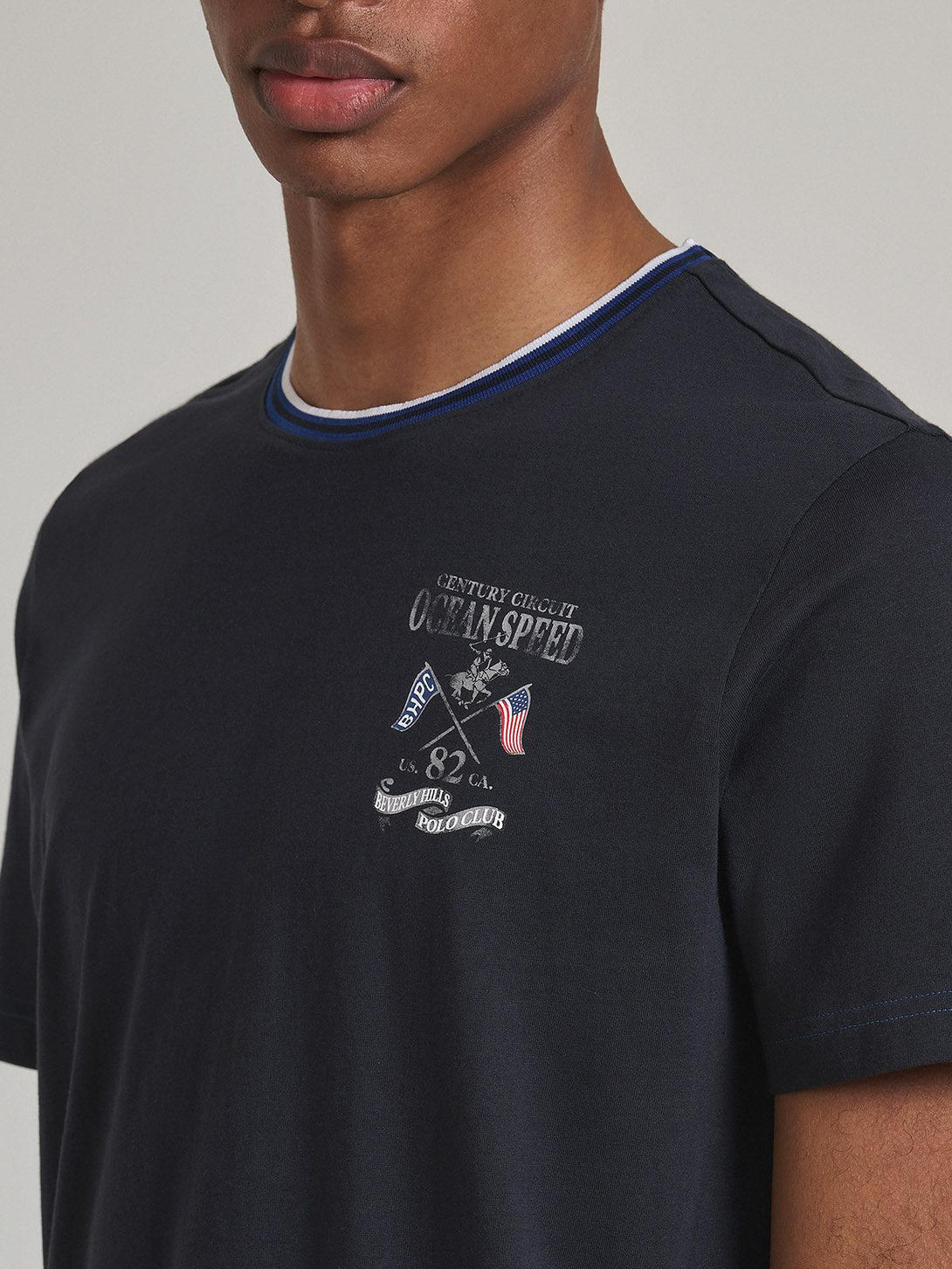 Beverly Hills Polo Club UK-CENTURY CIRCUIT T-SHIRT NAVY