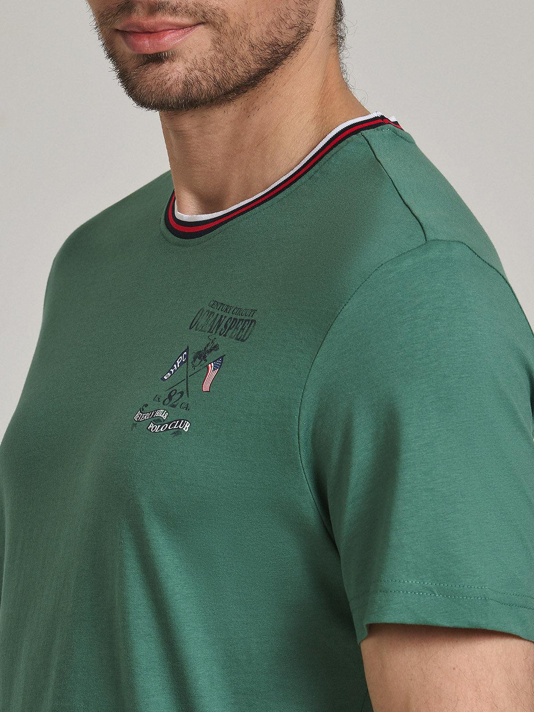 Beverly Hills Polo Club UK-CENTURY CIRCUIT T-SHIRT WOODLAND GREEN