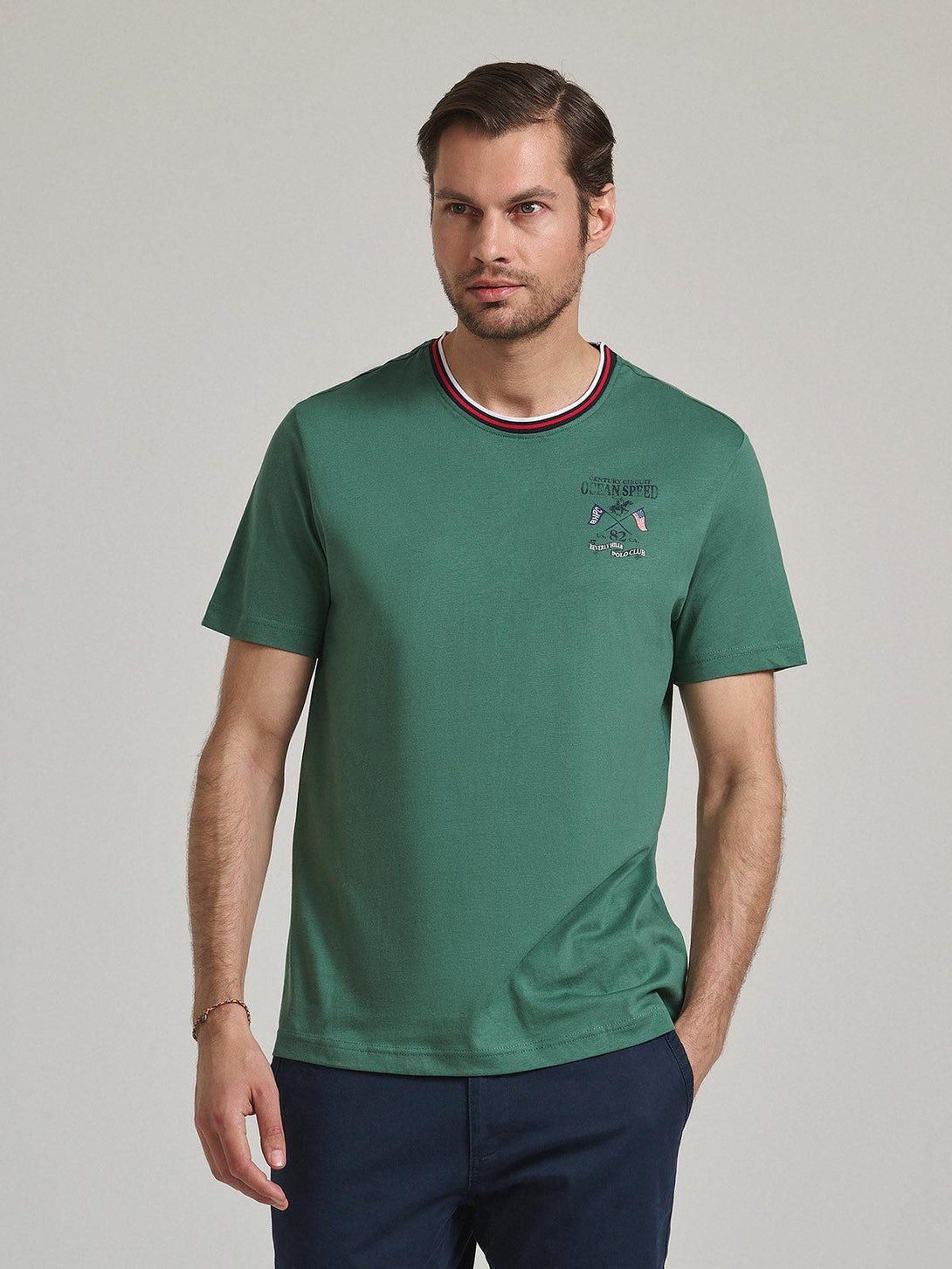 Beverly Hills Polo Club UK-CENTURY CIRCUIT T-SHIRT WOODLAND GREEN