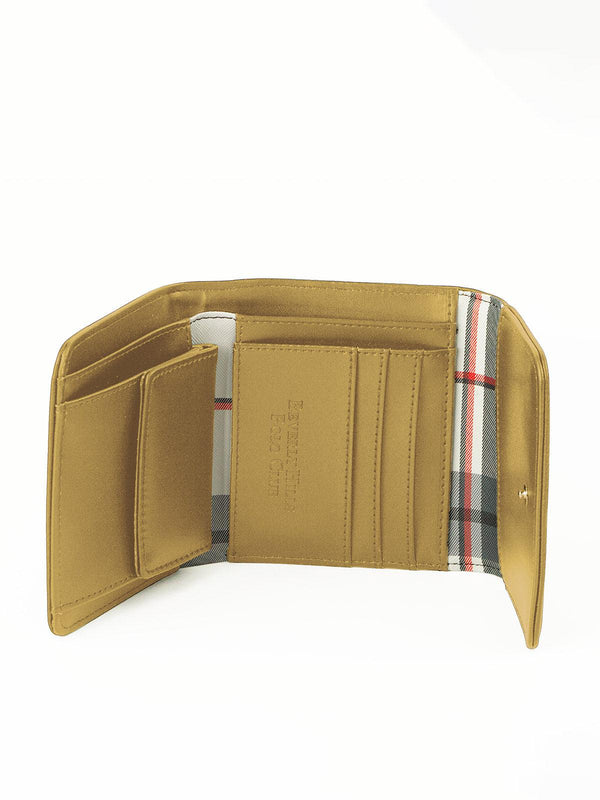 Beverly Hills Polo Club UK-CHECK CONTRAST WALLET YELLOW