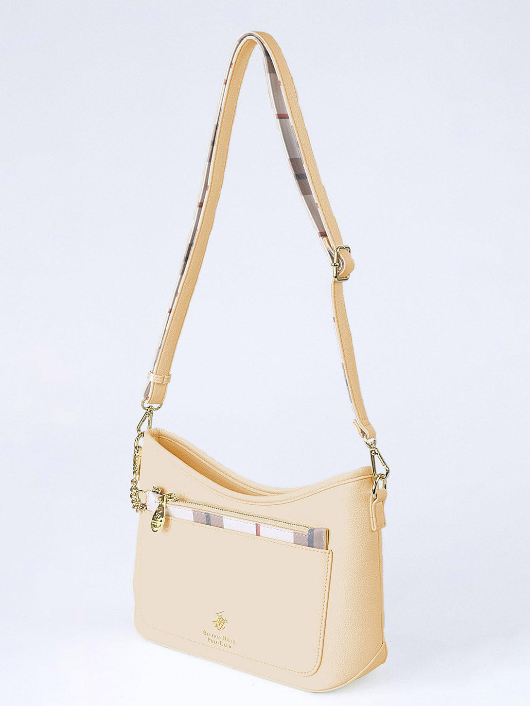 Beverly Hills Polo Club UK-CHECK PURSE MINI BAG YELLOW