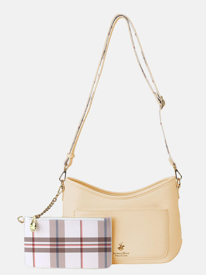 Beverly Hills Polo Club UK-CHECK PURSE MINI BAG YELLOW