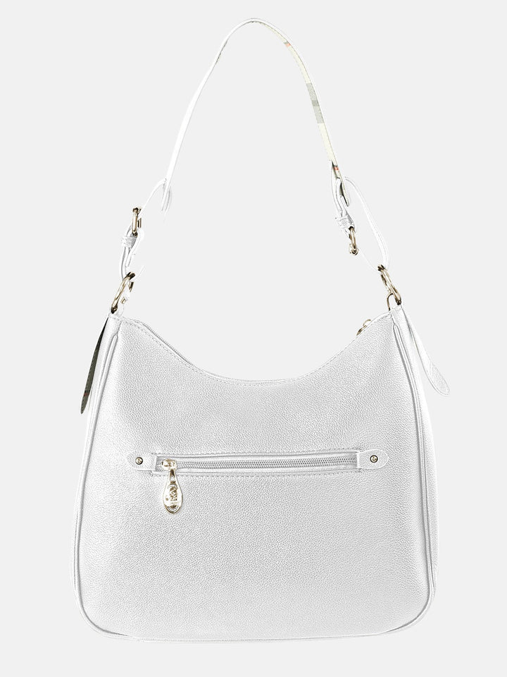 Beverly Hills Polo Club UK-CHECK PURSE SHOULDER BAG WHITE
