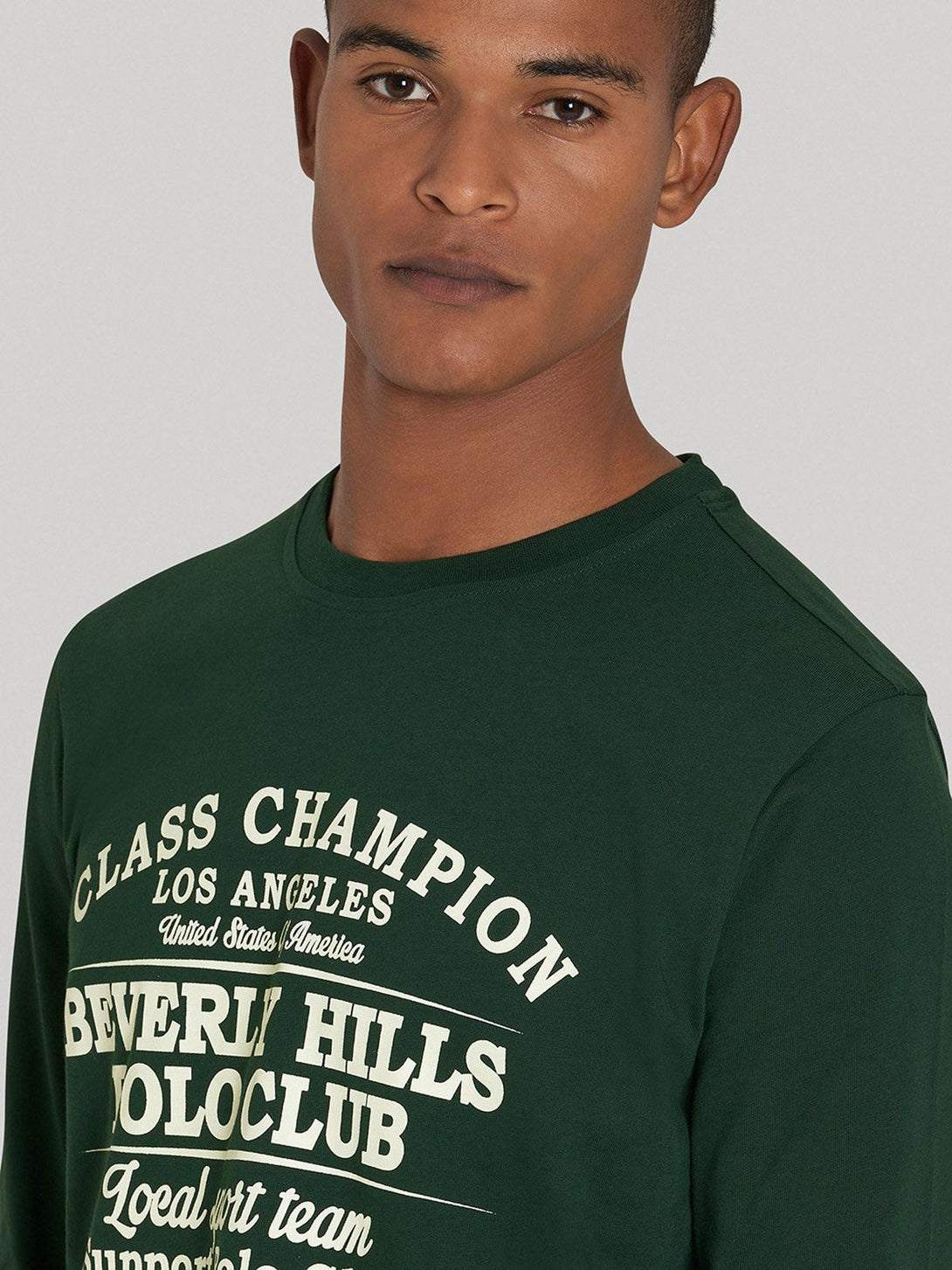 Beverly Hills Polo Club UK-CLASS CHAMPIONS LS T-SHIRT MUSK