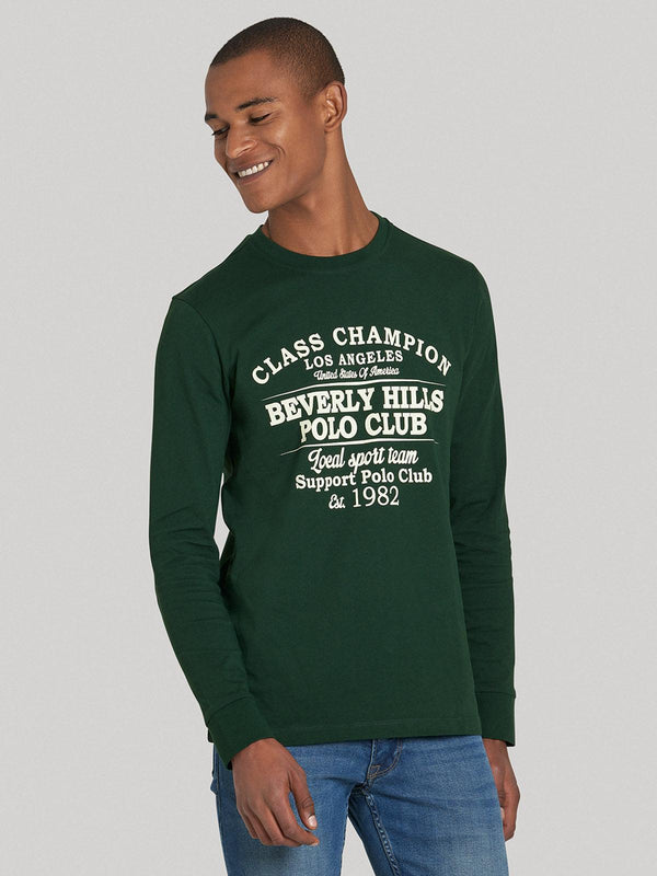 Beverly Hills Polo Club UK-CLASS CHAMPIONS LS T-SHIRT MUSK