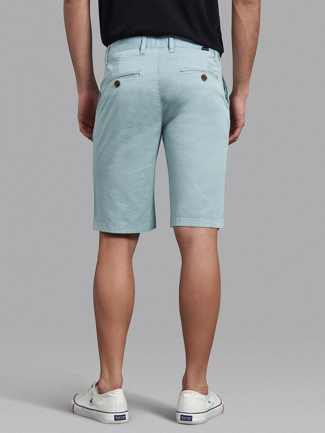 Beverly Hills Polo Club UK-CLASSIC FIT CHINO SHORTS LIGHT BLUE