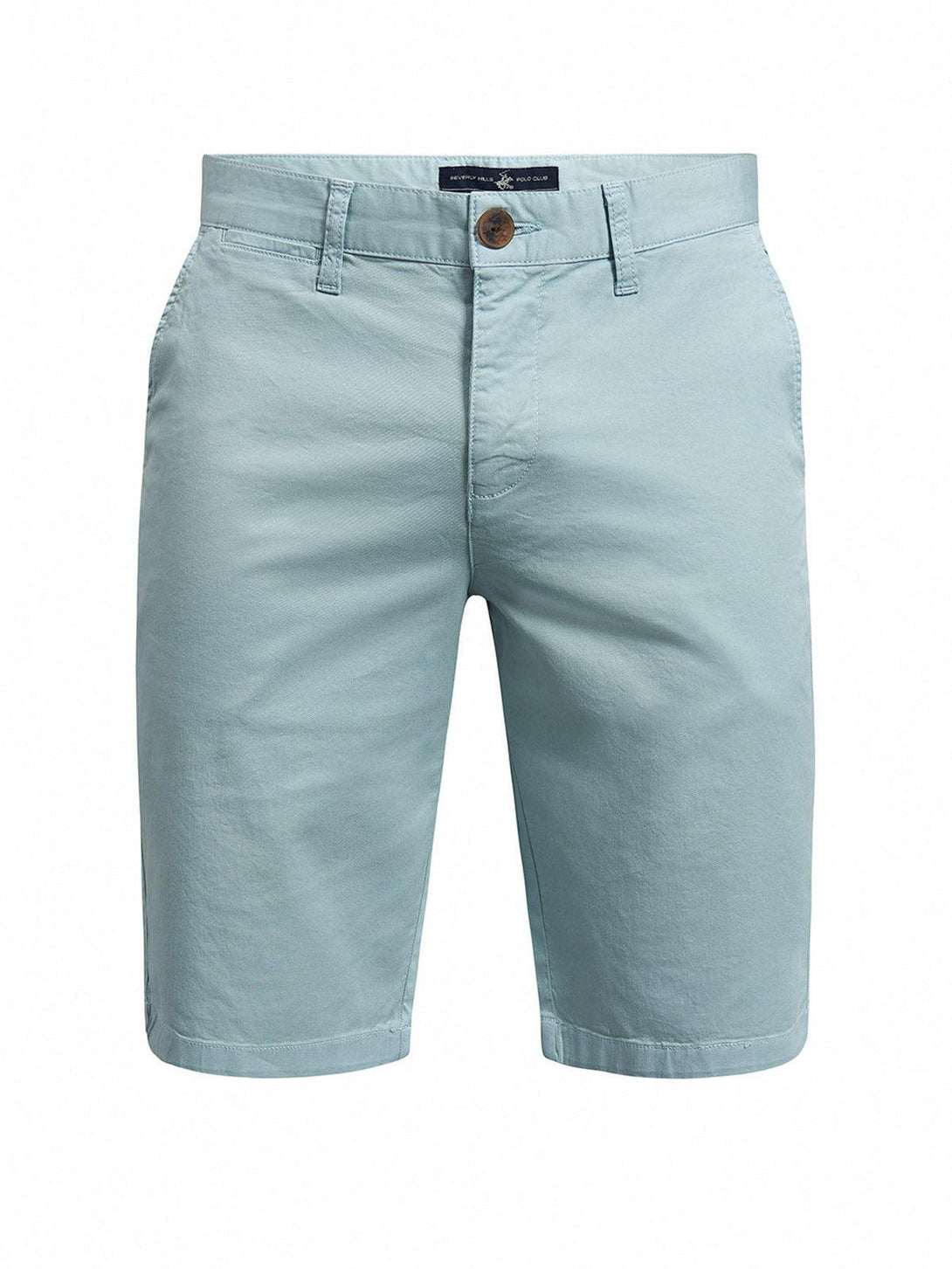 Beverly Hills Polo Club UK-CLASSIC FIT CHINO SHORTS LIGHT BLUE