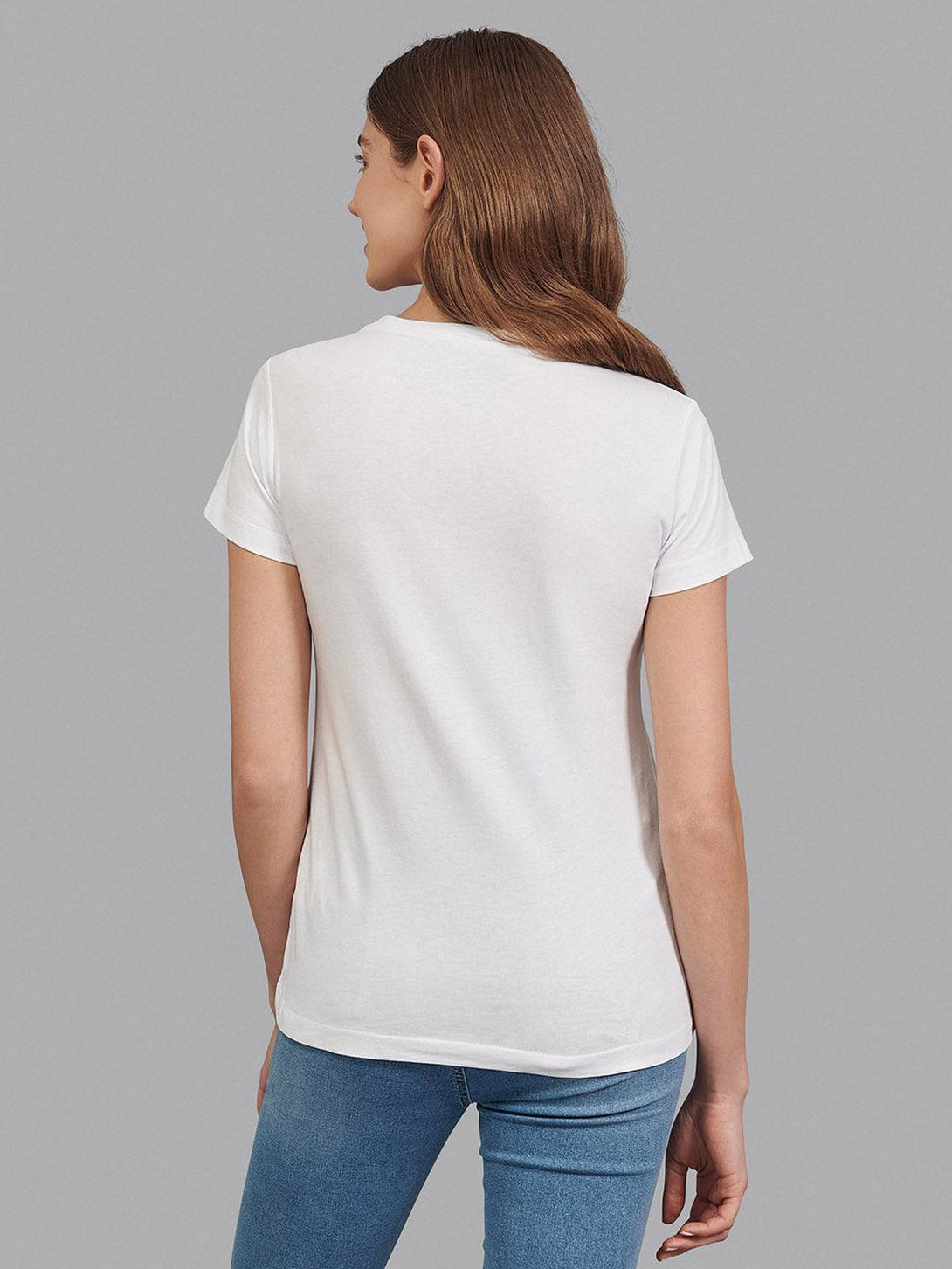 Beverly Hills Polo Club UK-CLASSIC LARGE PONY V-NECK T-SHIRT WHITE