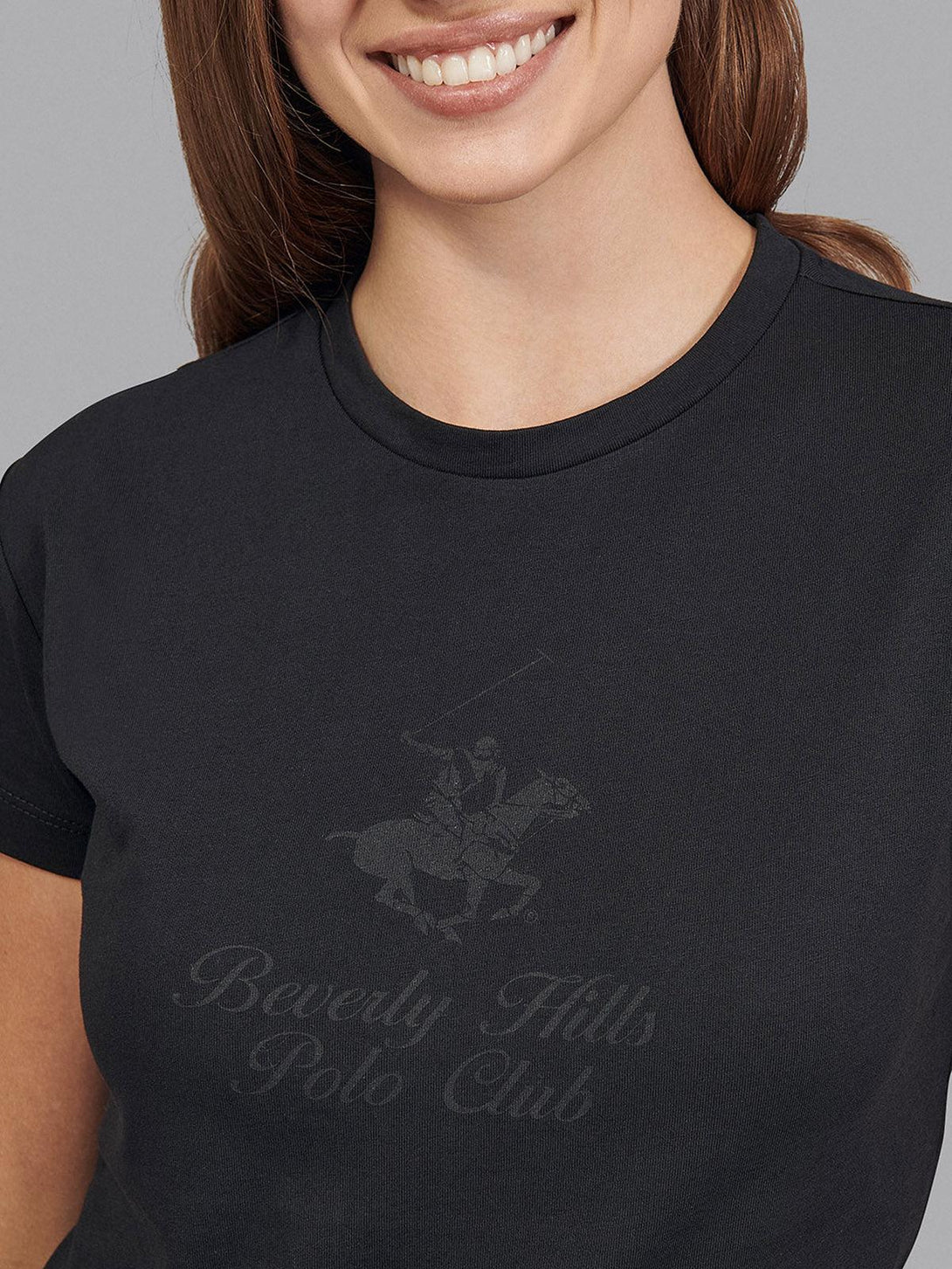 Beverly Hills Polo Club UK-CLASSIC SIGNATURE GRAPHIC T-SHIRT BLACK