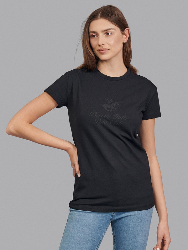 Beverly Hills Polo Club UK-CLASSIC SIGNATURE GRAPHIC T-SHIRT BLACK