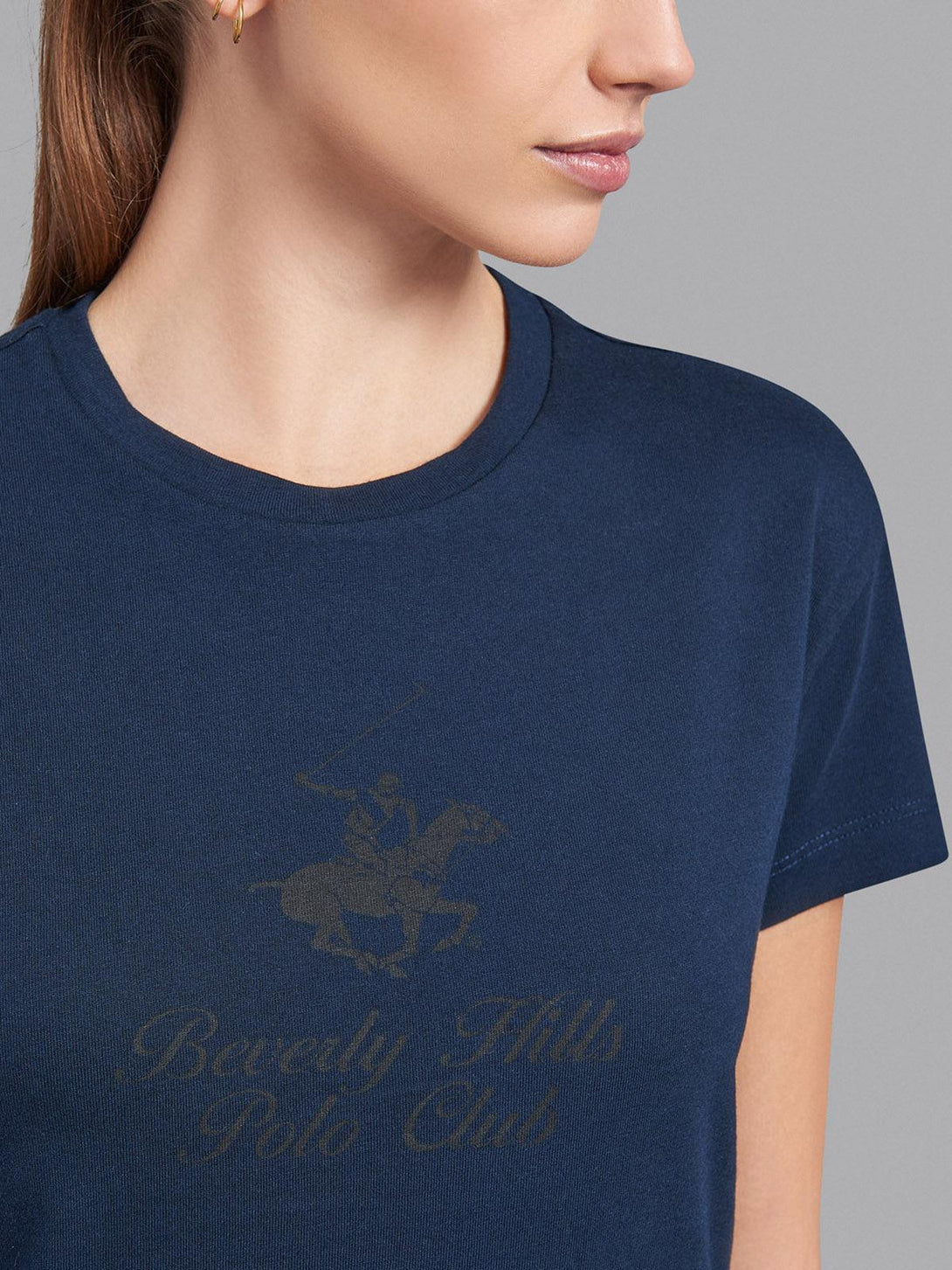 Beverly Hills Polo Club UK-CLASSIC SIGNATURE GRAPHIC T-SHIRT TRUE NAVY