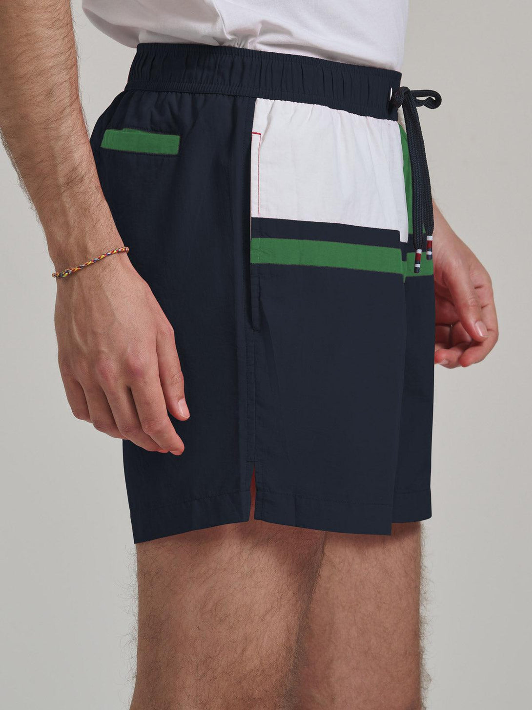 Beverly Hills Polo Club UK-CONTRAST PANEL SWIM SHORTS NAVY