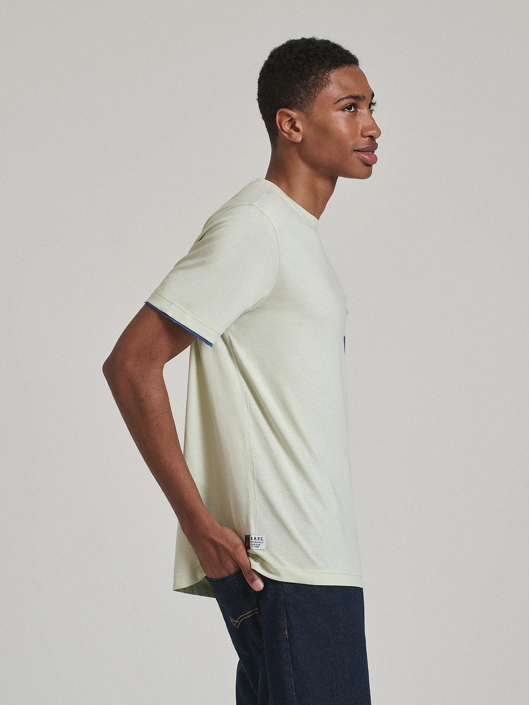 Beverly Hills Polo Club UK-CONTRAST POCKET PATCH T-SHIRT OFF WHITE