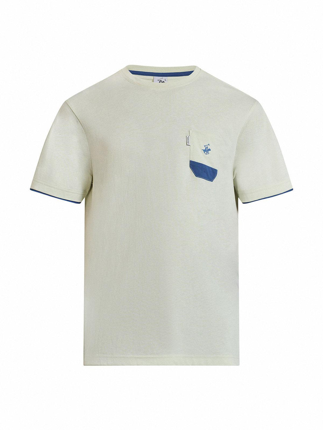 Beverly Hills Polo Club UK-CONTRAST POCKET PATCH T-SHIRT OFF WHITE