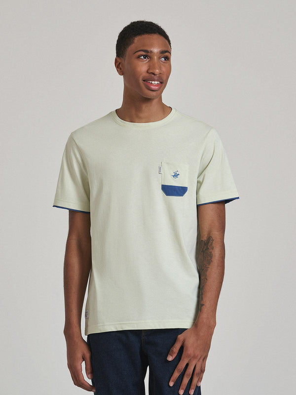 Beverly Hills Polo Club UK-CONTRAST POCKET PATCH T-SHIRT OFF WHITE