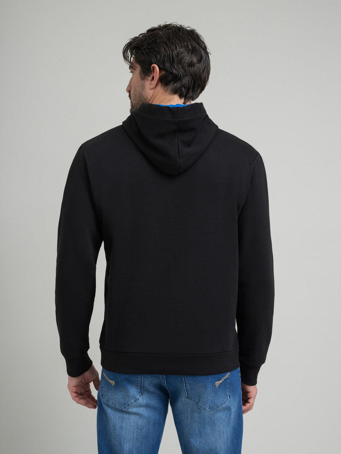 Beverly Hills Polo Club UK-CONTRAST POLO PONY HOODIE BLACK