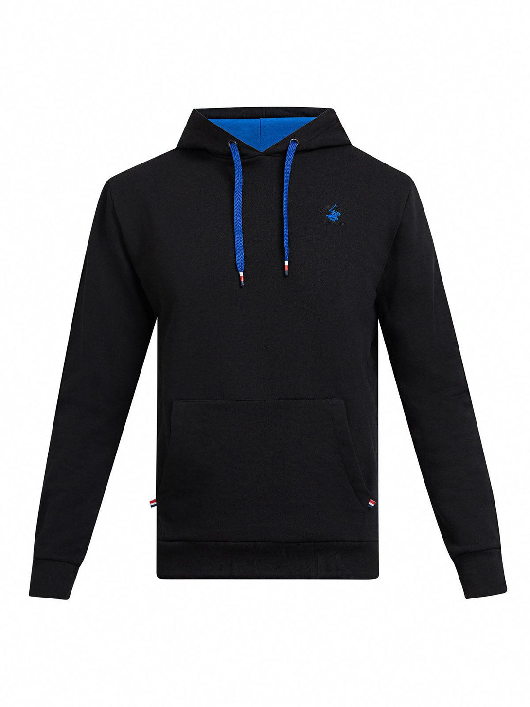 Beverly Hills Polo Club UK-CONTRAST POLO PONY HOODIE BLACK