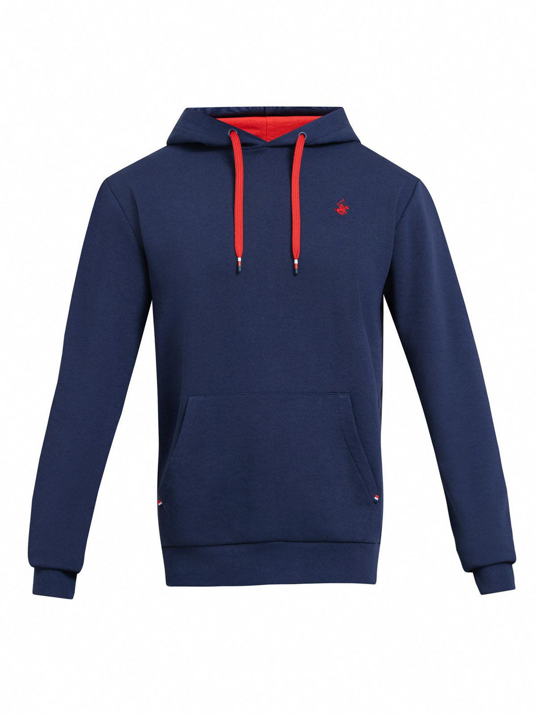 Beverly Hills Polo Club UK-CONTRAST POLO PONY HOODIE NAVY