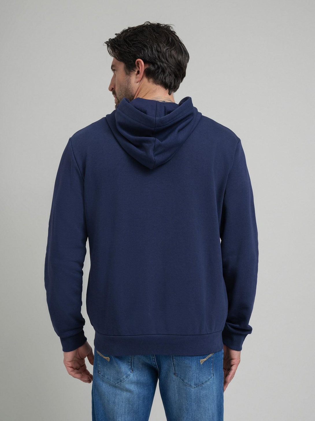 Beverly Hills Polo Club UK-CONTRAST POLO PONY ZIP HOODIE NAVY