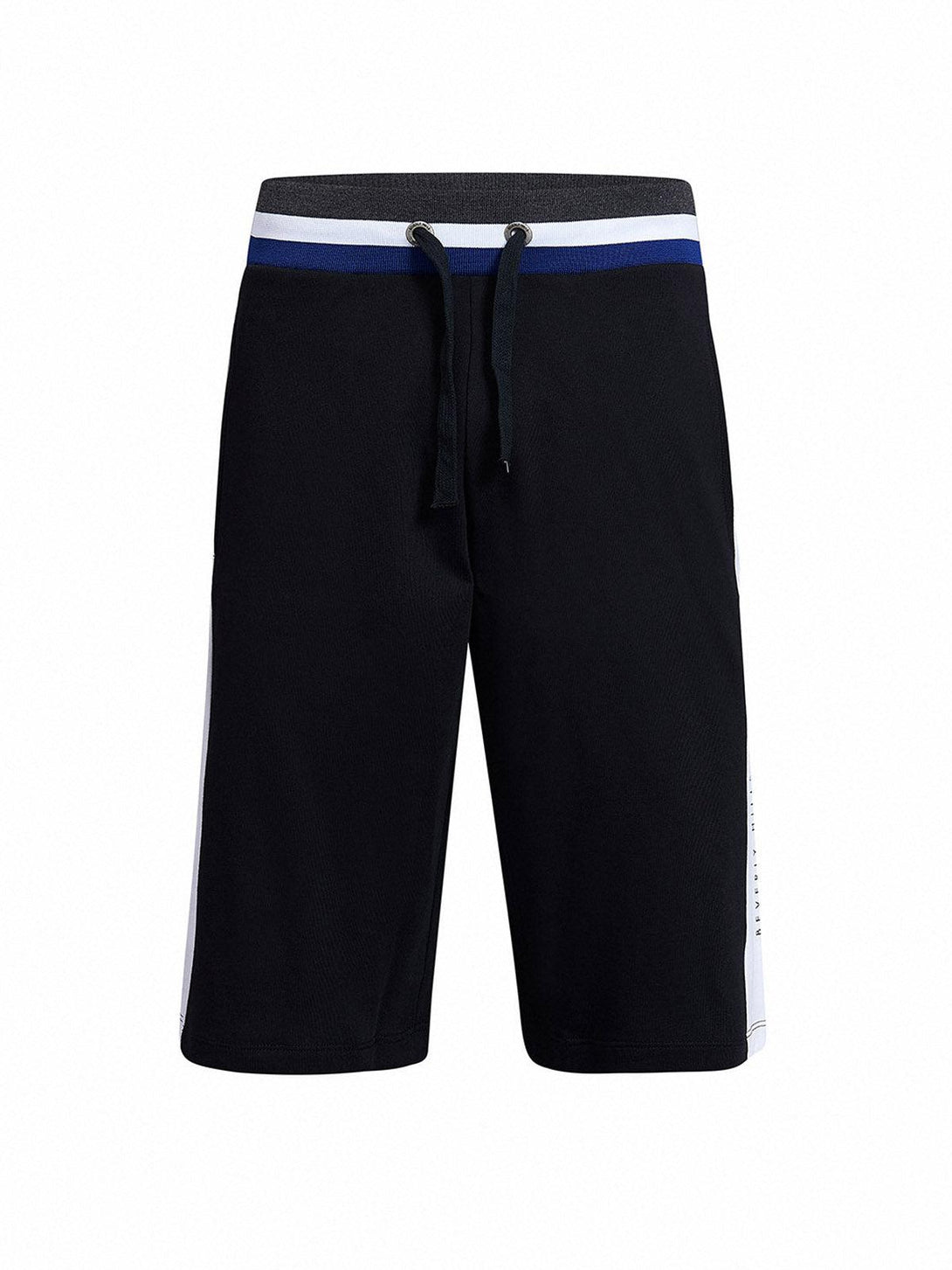 Beverly Hills Polo Club UK-CONTRAST STRIPE FLEECE SHORTS BLACK