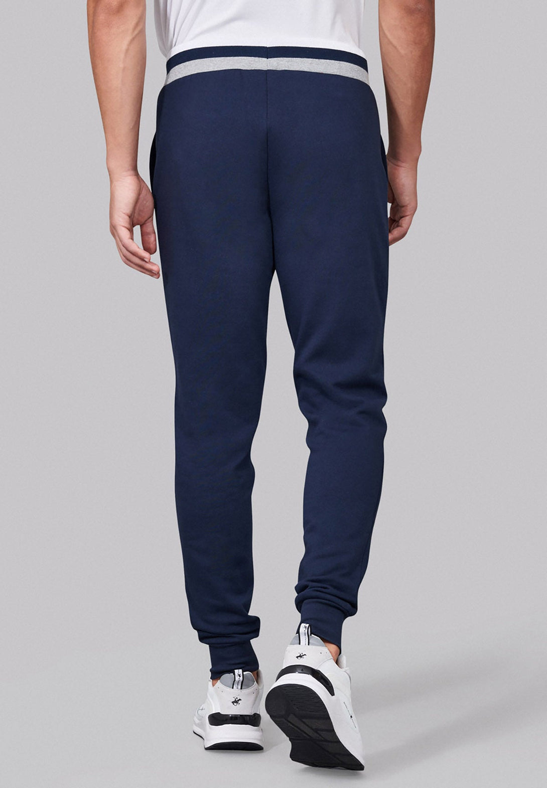 Beverly Hills Polo Club UK-CONTRAST STRIPE WAIST JOGGERS NAVY