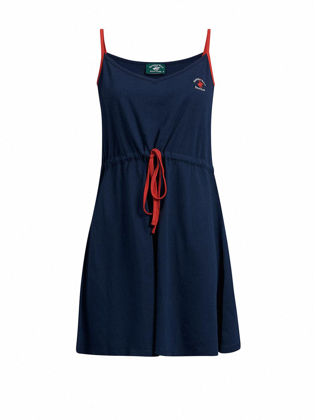 Beverly Hills Polo Club UK-DRAWSTRING WAIST DRESS NAVY