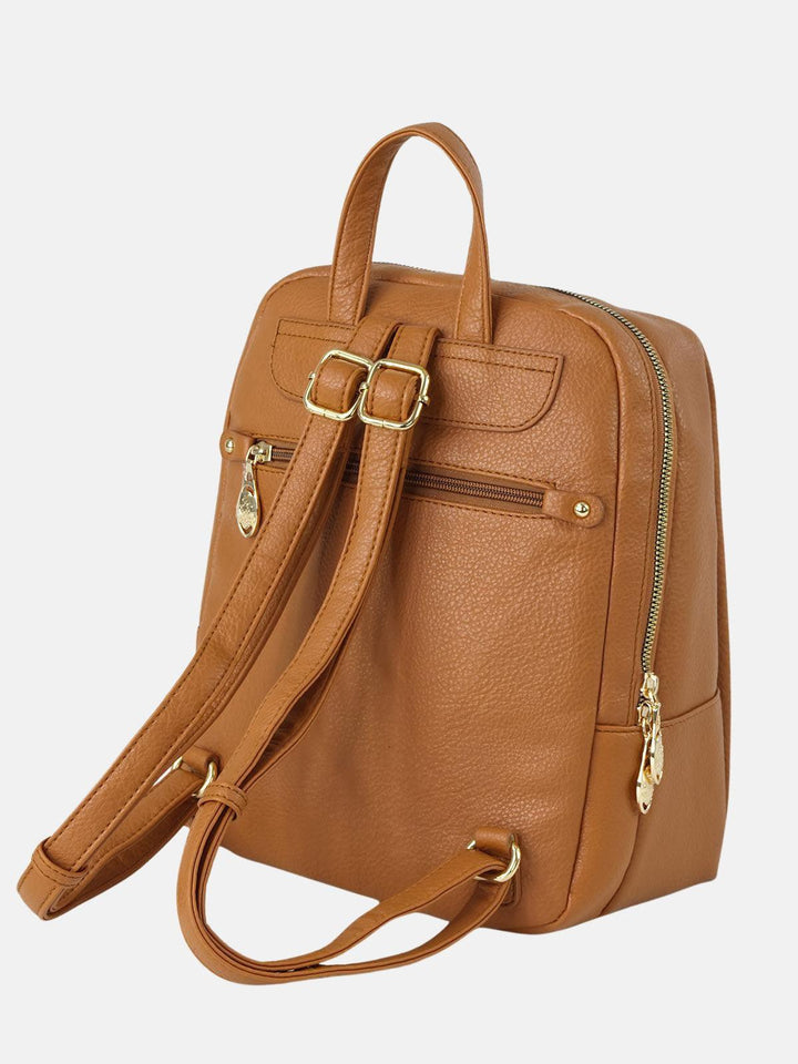 Beverly Hills Polo Club UK-EMBOSSED BHPC MINI PACK BROWN