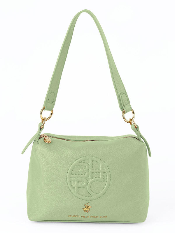 Beverly Hills Polo Club UK-EMBOSSED BHPC SHOULDER BAG PISTACHIO