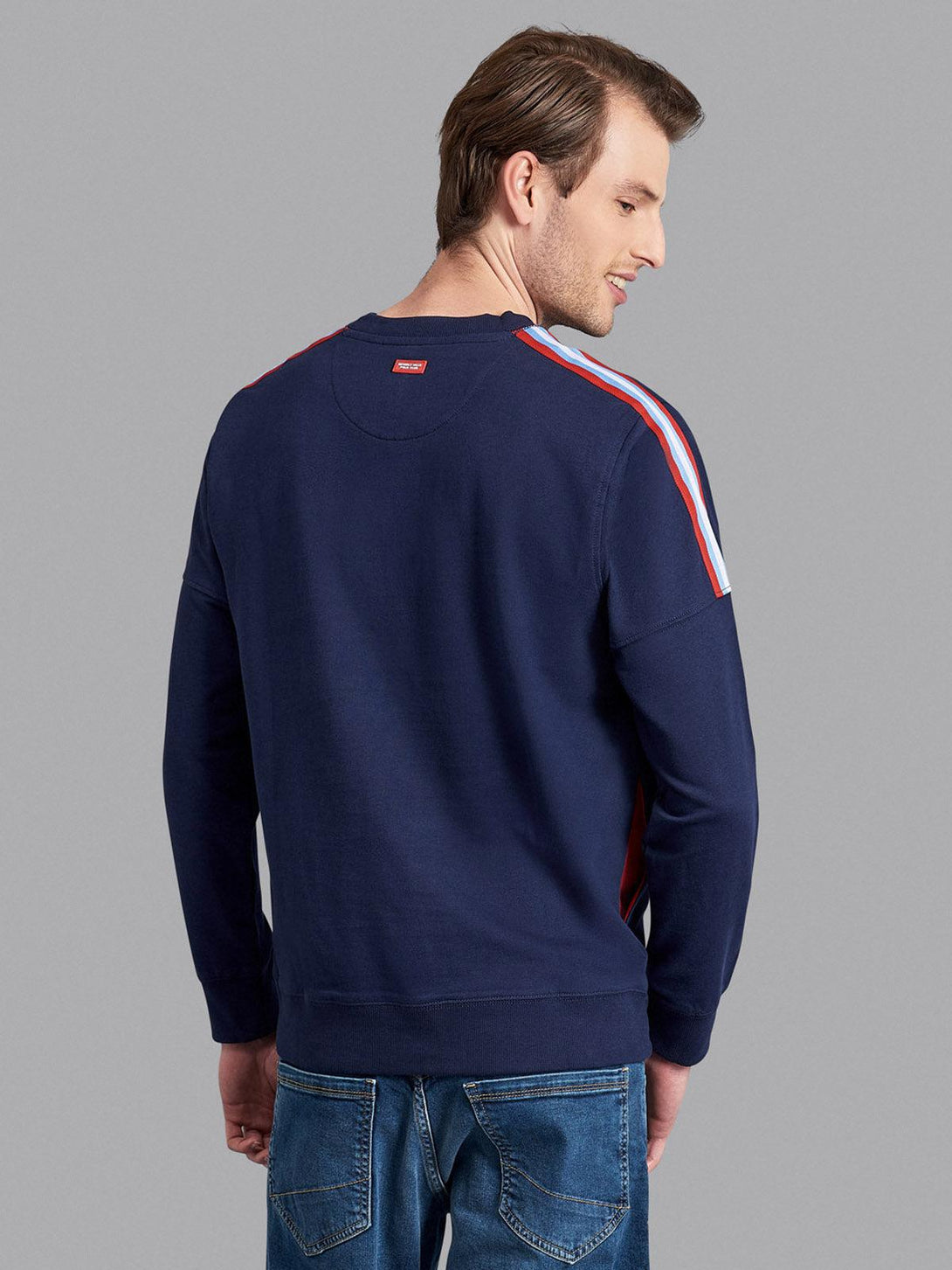 Beverly Hills Polo Club UK-EMBOSSED LOGO SWEATSHIRT TRUE NAVY