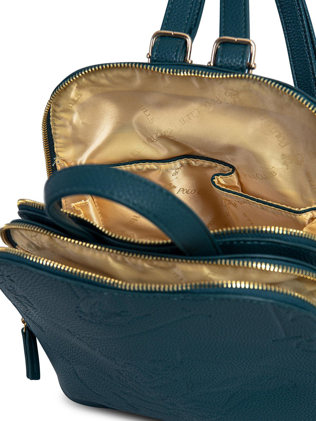 Beverly Hills Polo Club UK-EMBOSSED POLO PONY BACKPACK TEAL