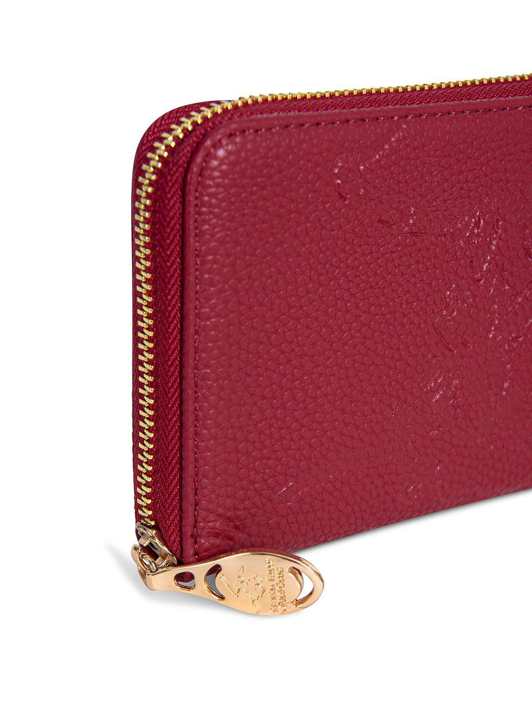 Beverly Hills Polo Club UK-EMBOSSED POLO PONY WALLET RED