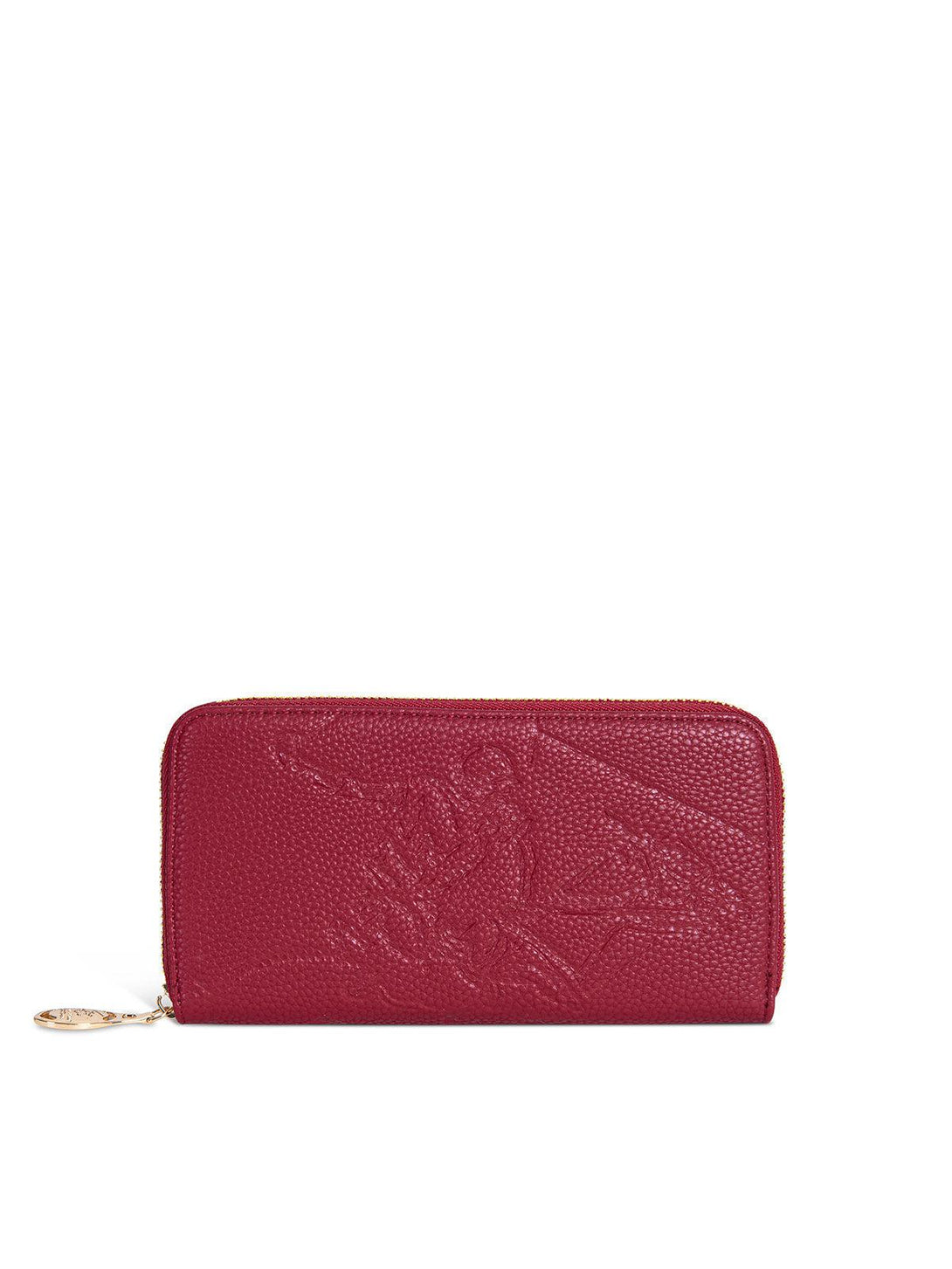 Beverly Hills Polo Club UK-EMBOSSED POLO PONY WALLET RED