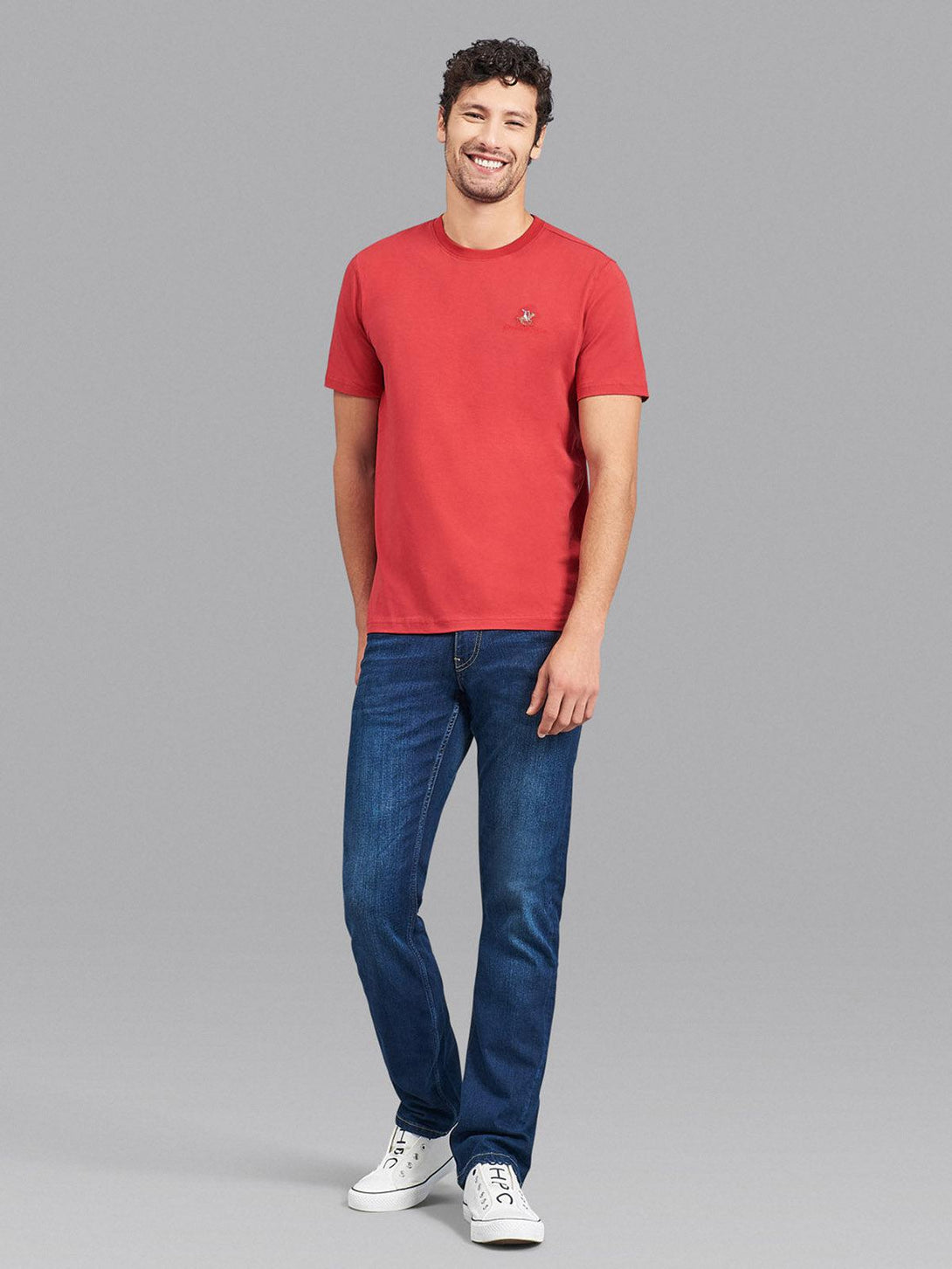 Beverly Hills Polo Club UK-ESSENTIAL FULL COLOUR SIGNATURE T-SHIRT AA RED