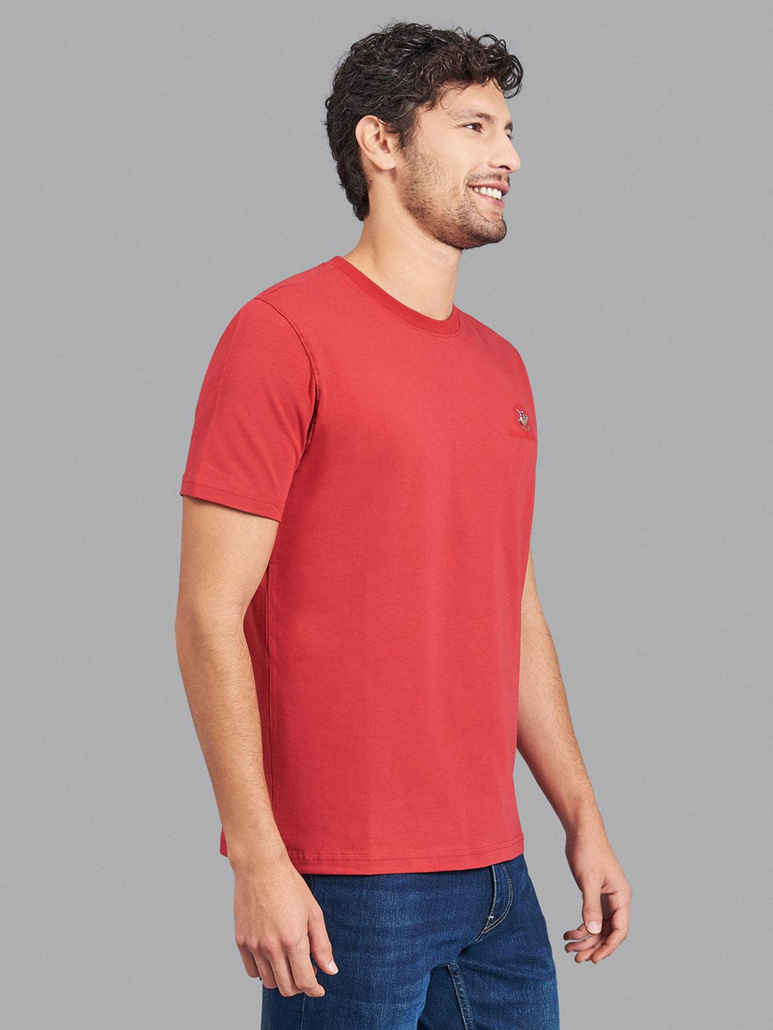 Beverly Hills Polo Club UK-ESSENTIAL FULL COLOUR SIGNATURE T-SHIRT AA RED