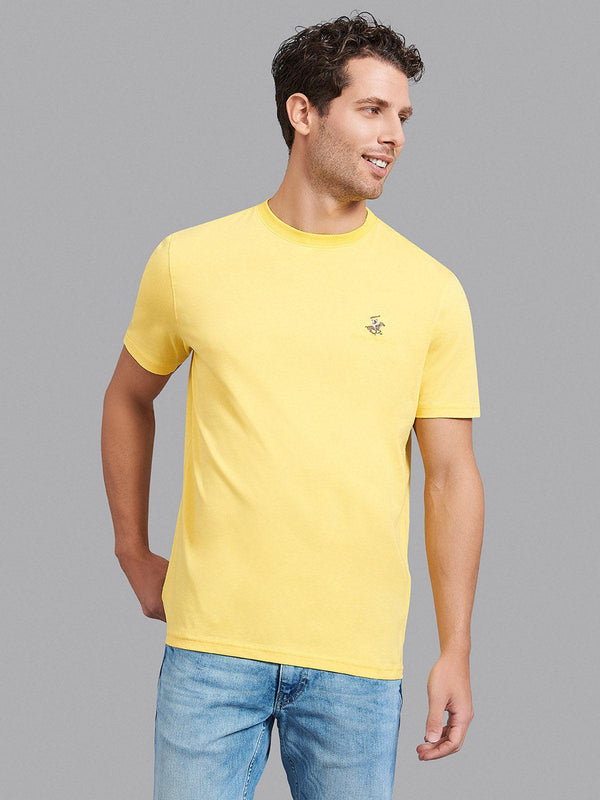 Beverly Hills Polo Club UK-ESSENTIAL FULL COLOUR SIGNATURE T-SHIRT BRIGHT YELLOW