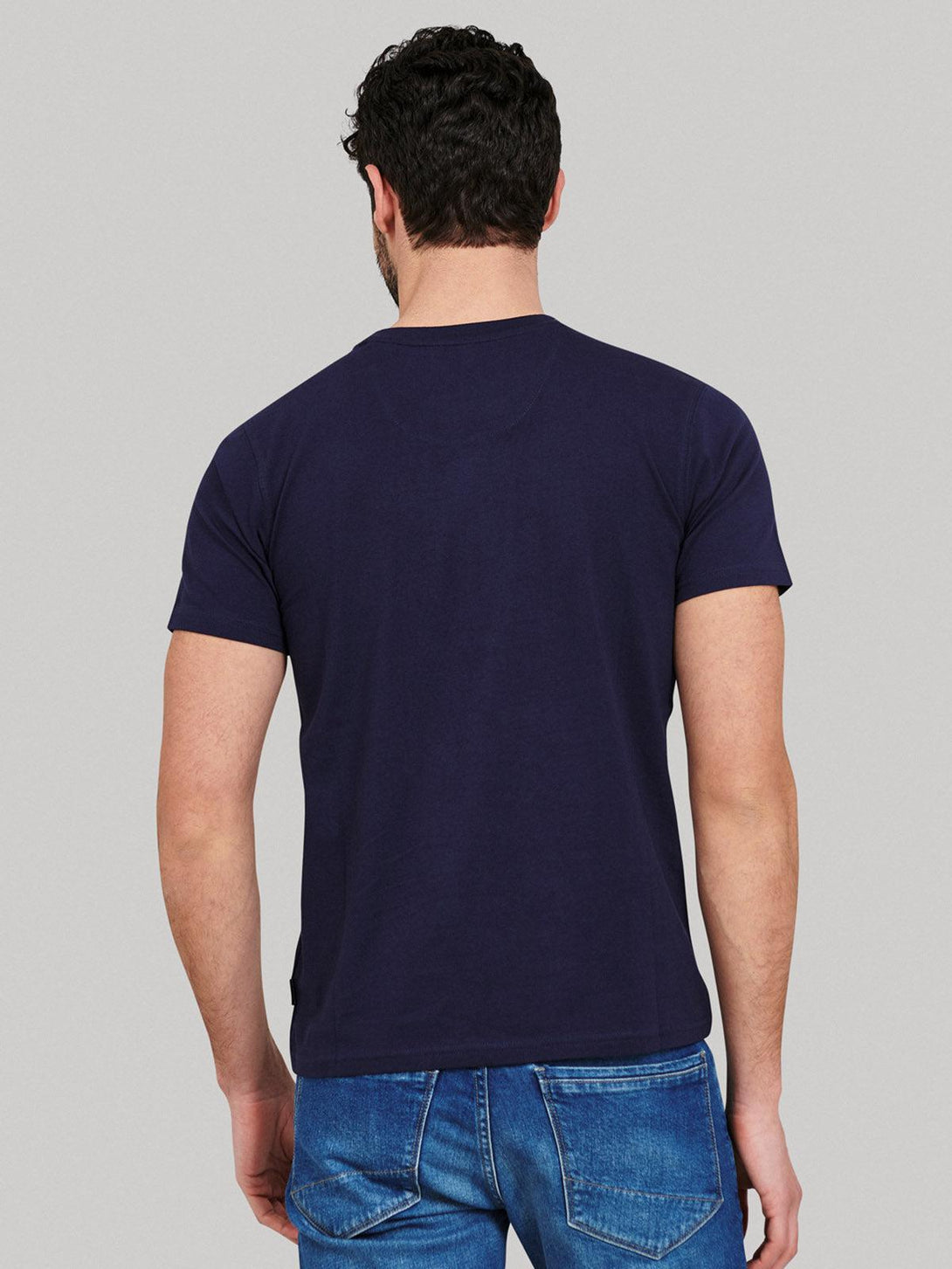 Beverly Hills Polo Club UK-ESSENTIAL FULL COLOUR SIGNATURE T-SHIRT TRUE NAVY