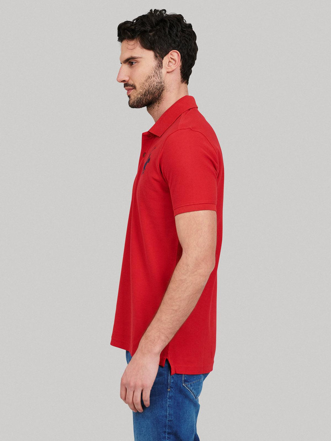 Beverly Hills Polo Club UK-ESSENTIAL LARGE PONY POLO SHIRT AA RED