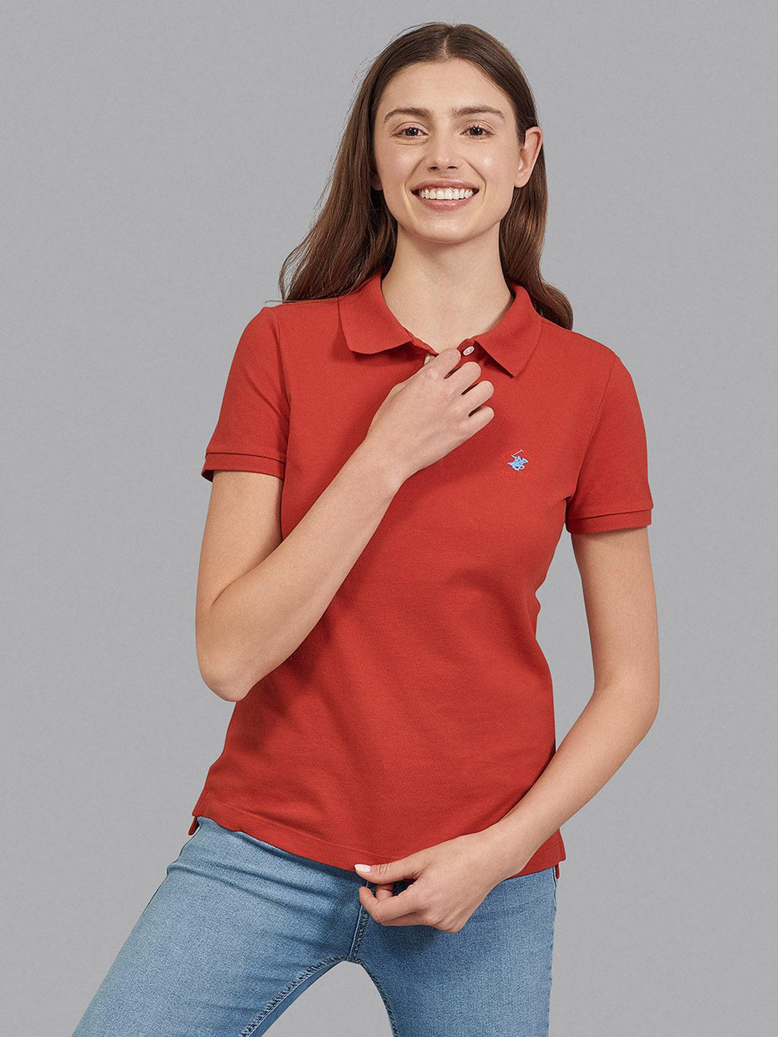 Beverly Hills Polo Club UK-ESSENTIAL POLO PONY POLO SHIRT RED