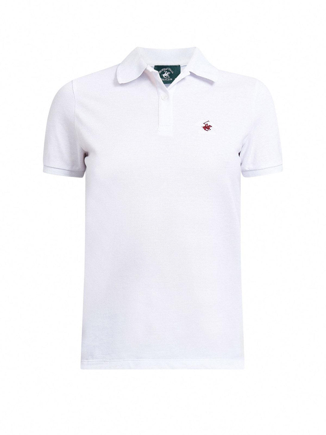 Beverly Hills Polo Club UK-ESSENTIAL POLO PONY POLO SHIRT WHITE