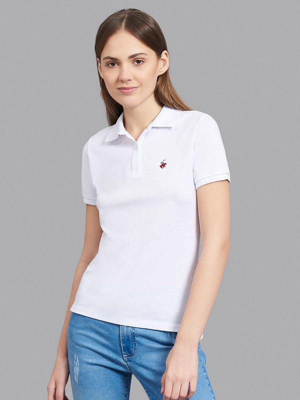 Beverly Hills Polo Club UK-ESSENTIAL POLO PONY POLO SHIRT WHITE